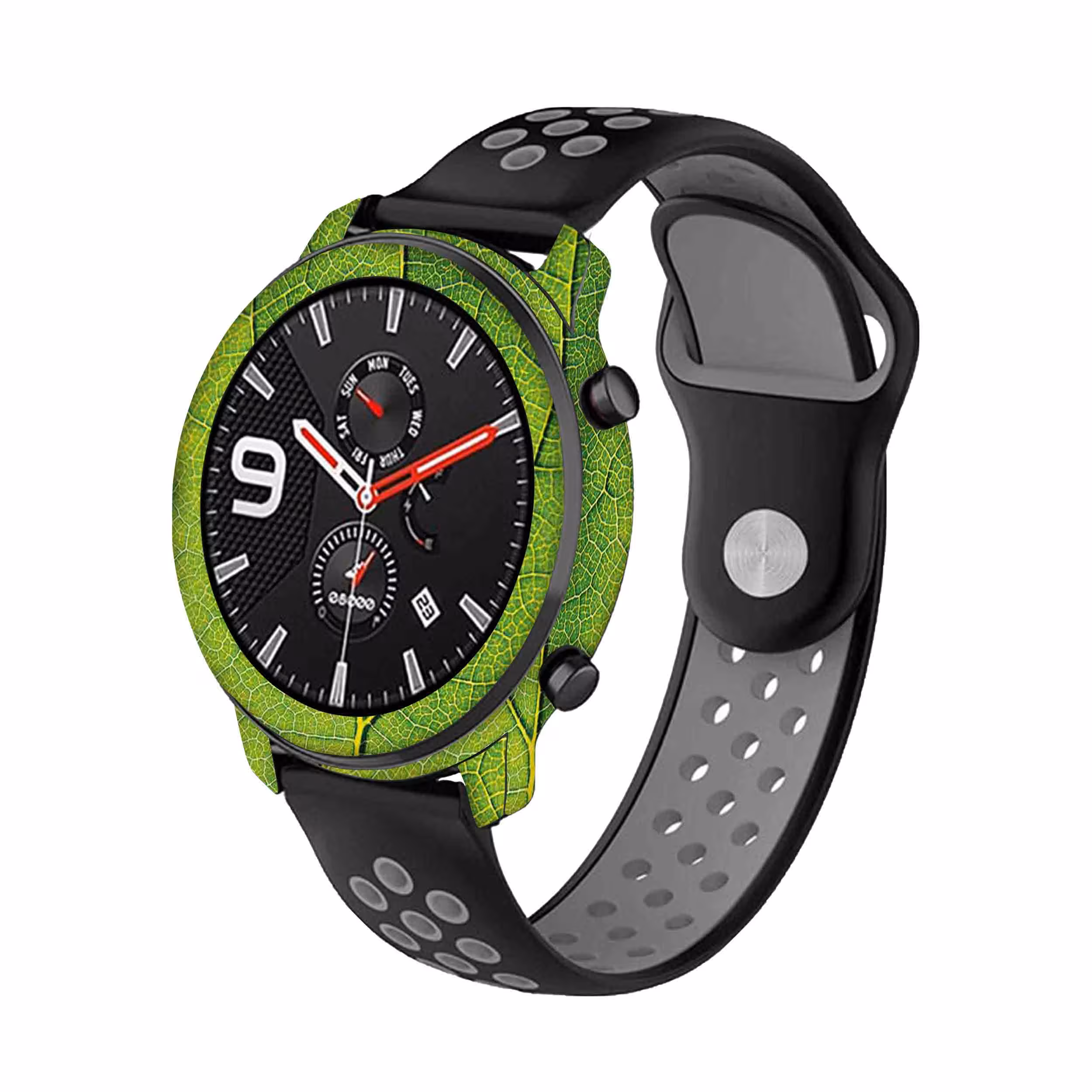 برچسب ماهوت طرح Leaf Texture مناسب برای ساعت هوشمند شیایومی Amazfit GTR 47mm