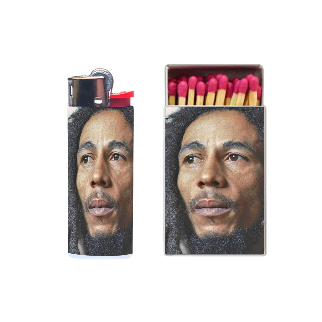 فندک مدل باب مارلی کد 1252 به همراه کبریت