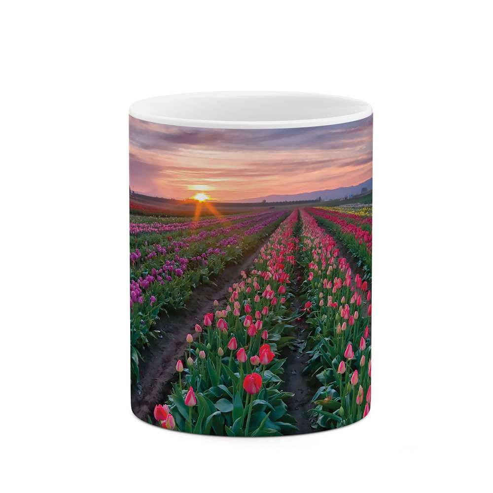 ماگ طرح مزرعه گل مدل mgs06542