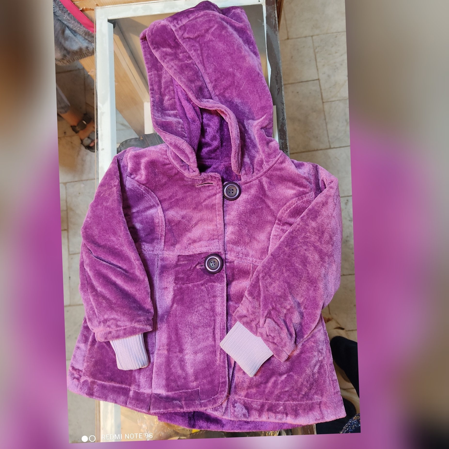 پالتو مخملی توخزدار شیک سایز 1,2