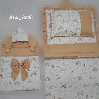 تشک مسافرتی ست دم دستی نوزاد چین دار و قنداق فرنگی نوزادی