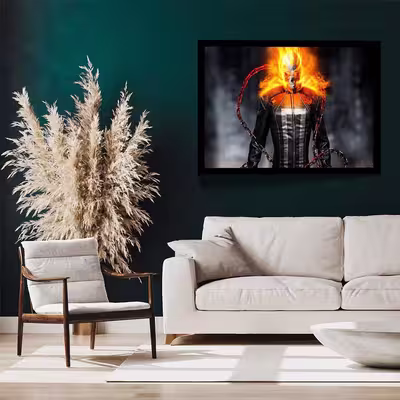 تابلو مدل ghost rider fire کد F-12036
