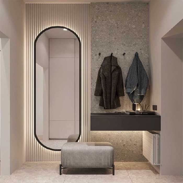 آینه قدی چوبی الف طرح سرو 80-W-180