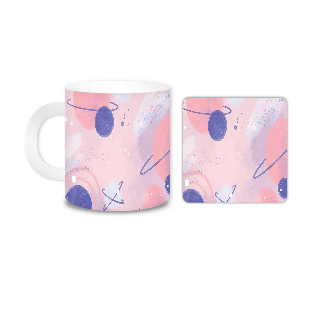 ماگ مدل سیاره کد 1558 به همراه زیر لیوانی