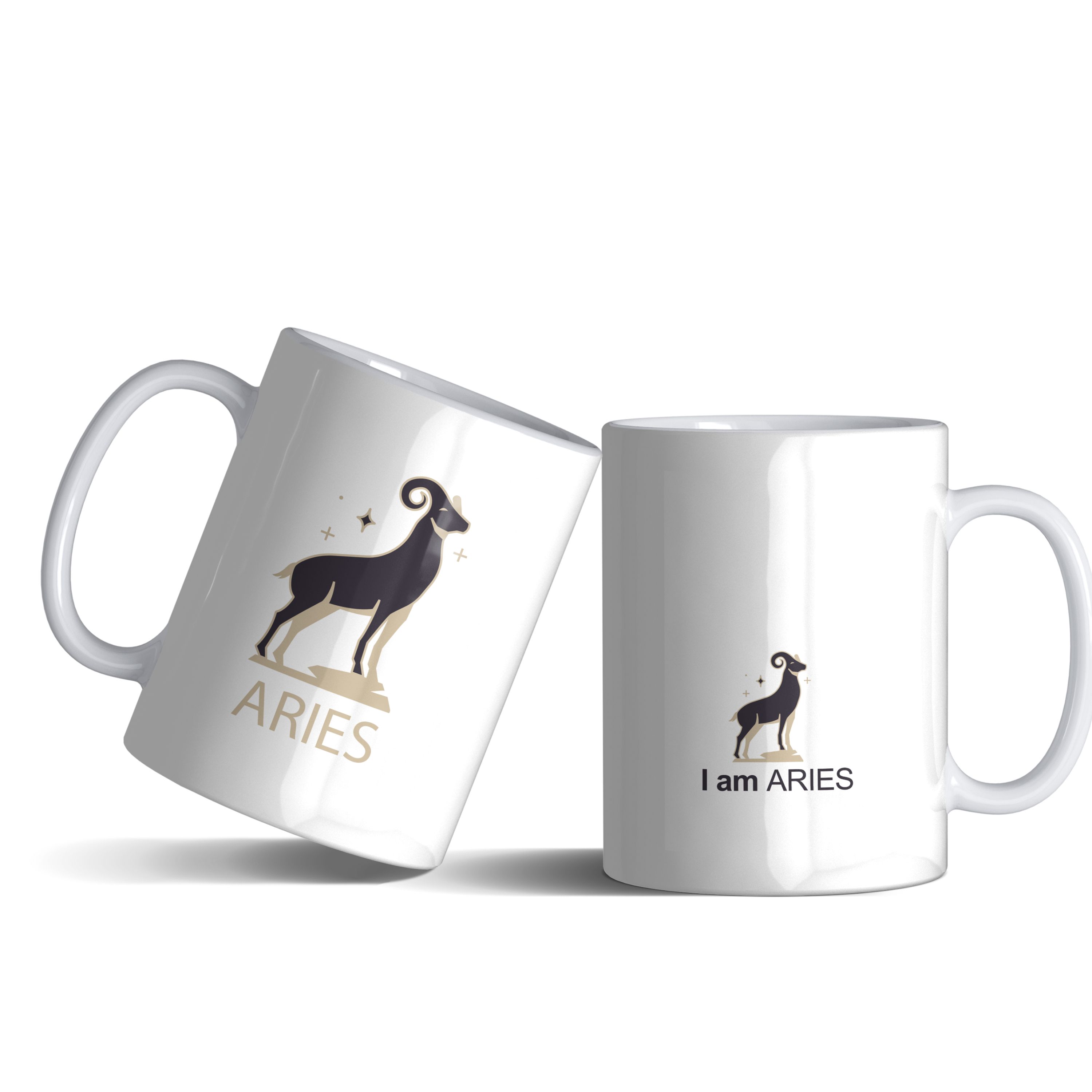 لیوان (ماگ) ماه تولد مهر با متن ARIES با طرح قوچ