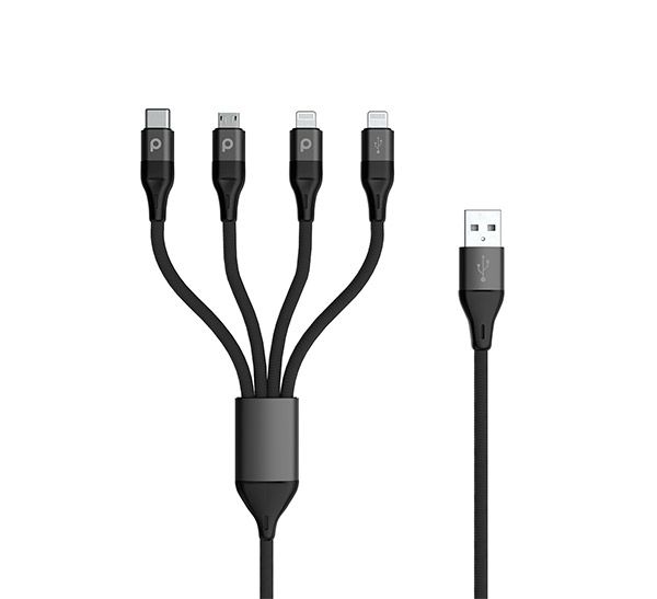 کابل 4 در 1 پرودو مدل PD-LLCMBR-BK
