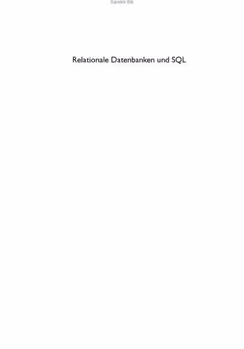 خرید و دانلود نسخه کامل کتاب Relationale Datenbanken und SQL.