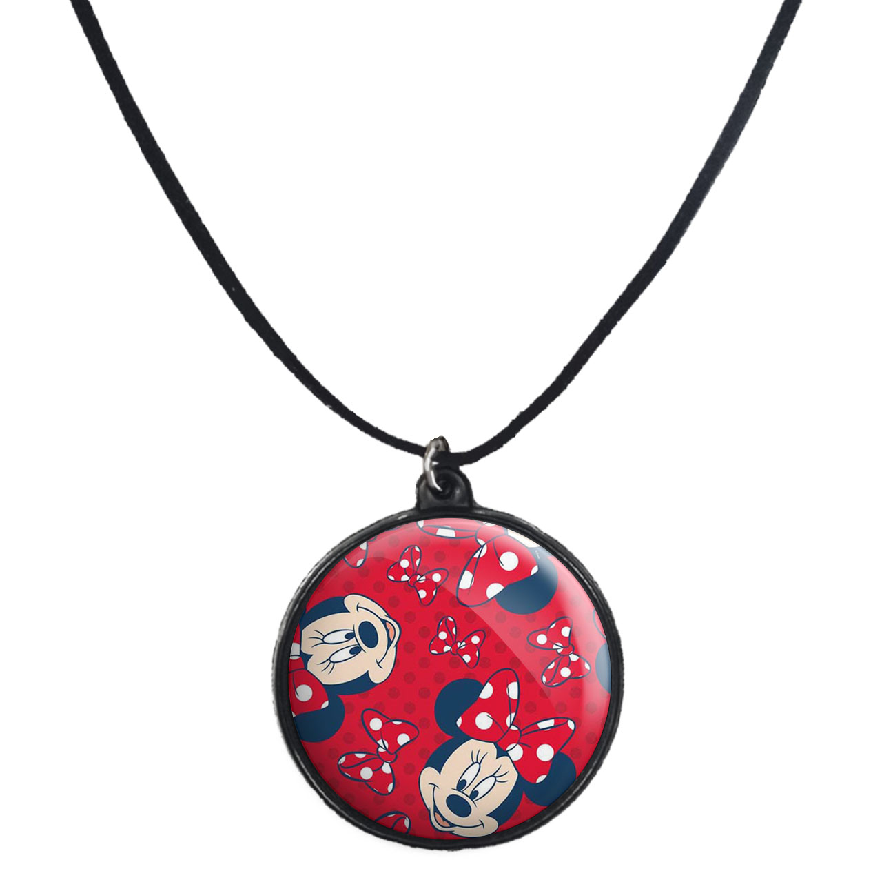 گردنبند پرمانه طرح میکی موس کد pmb.12856 مدل دو طرفه