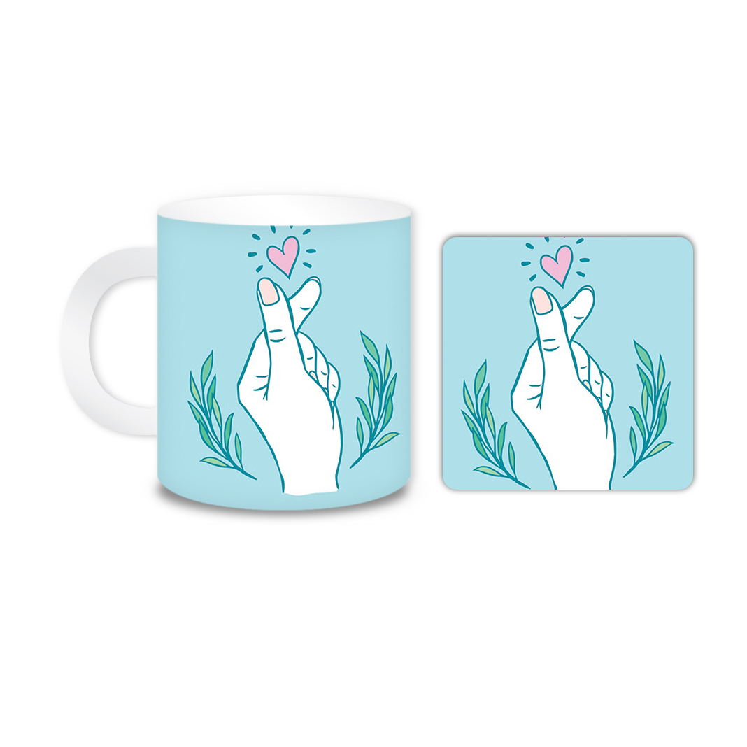 ماگ مدل دست کد 2092 به همراه زیر لیوانی