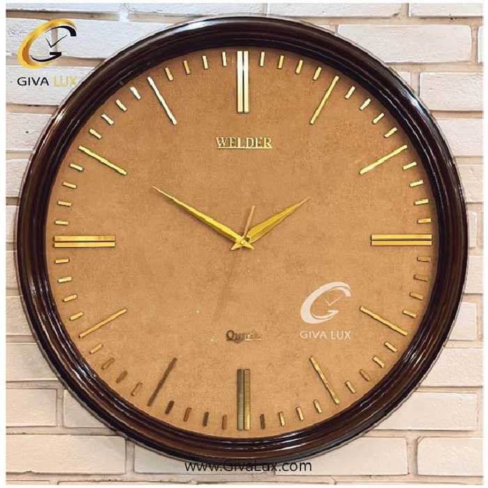 ساعت دیواری اورجینال ولدر PVC قهوه ای| کد رفرنس 7013
