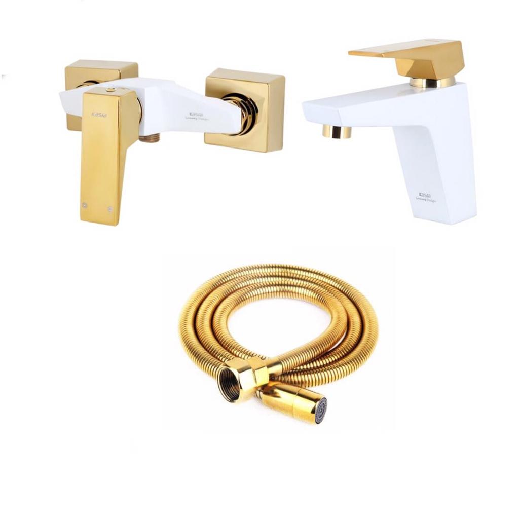 شیرآلات کسری مدل کنکورد مجموعه 2 عددی بهمراه شلنگ توالت