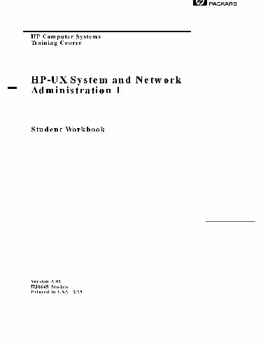 خرید و دانلود نسخه کامل کتاب HP-UX System and Network Administration I. Student Workbook