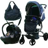 سرویس کالسکه سه تیکه مدل ICE سرمه ای برند BABE