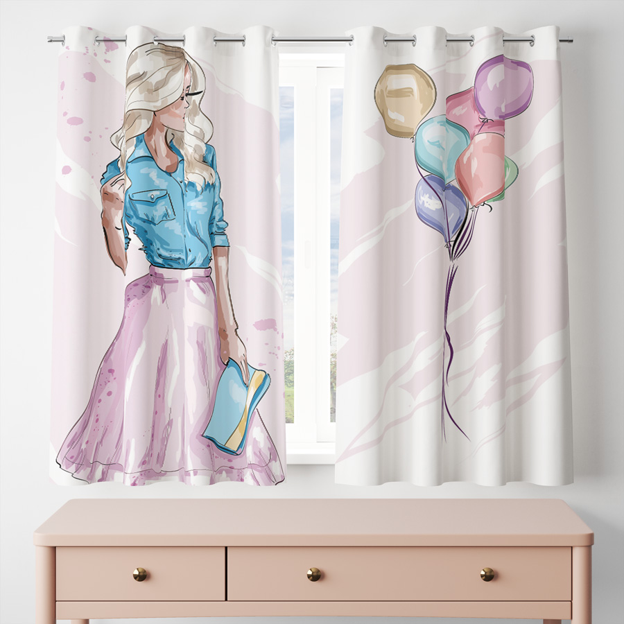 پرده مدل مخمل پانچی کد 8409 سایز 200x140 سانتی متر 