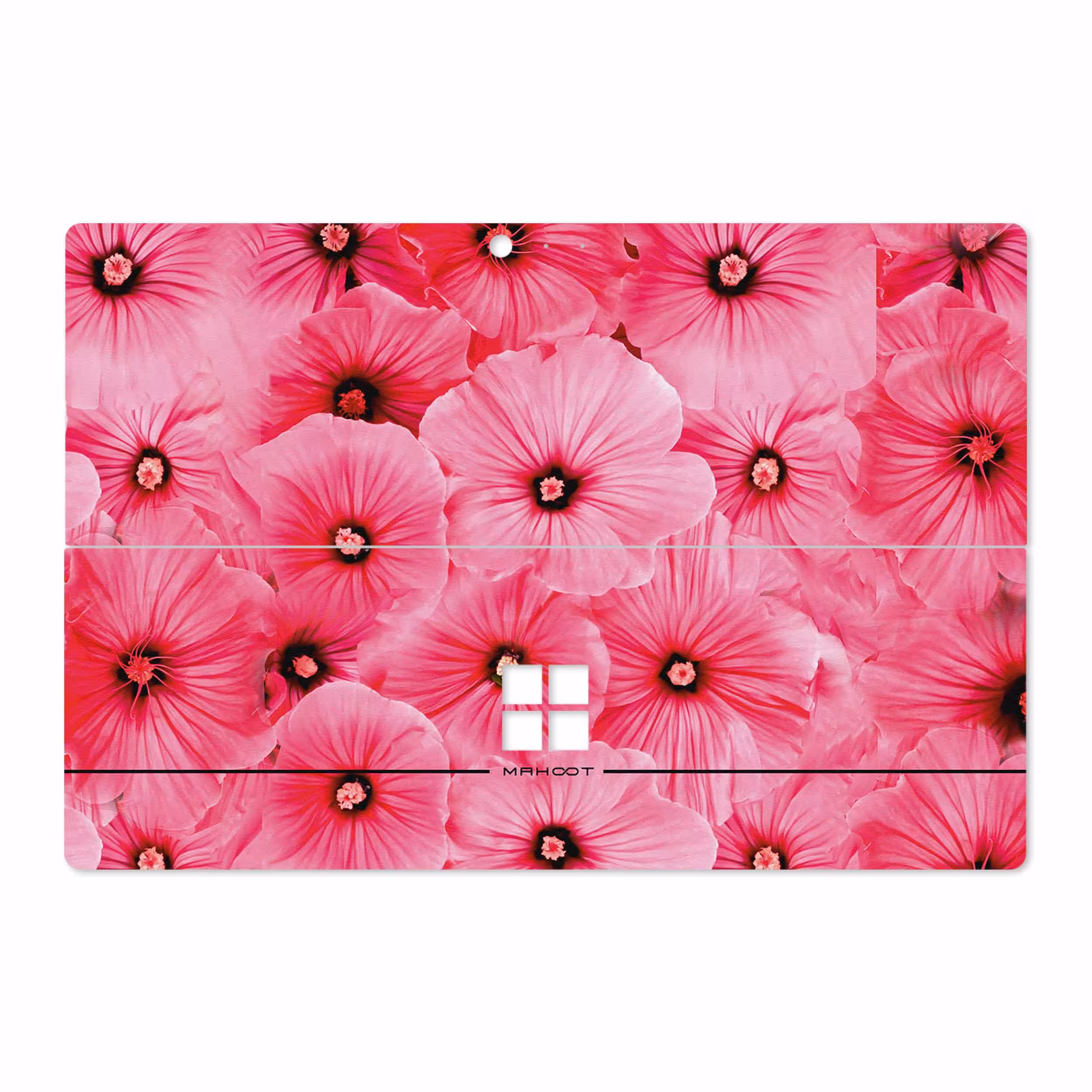 برچسب پوششی ماهوت مدل Pink-Flower مناسب برای تبلت مایکروسافت Surface Pro 4 2015
