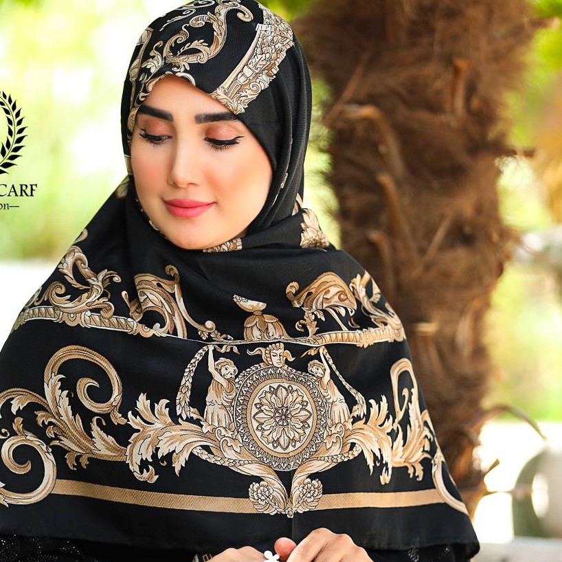 روسری نخ ترک وی آی پی قواره 140 خنک و زیبا در طرح کد1.2.