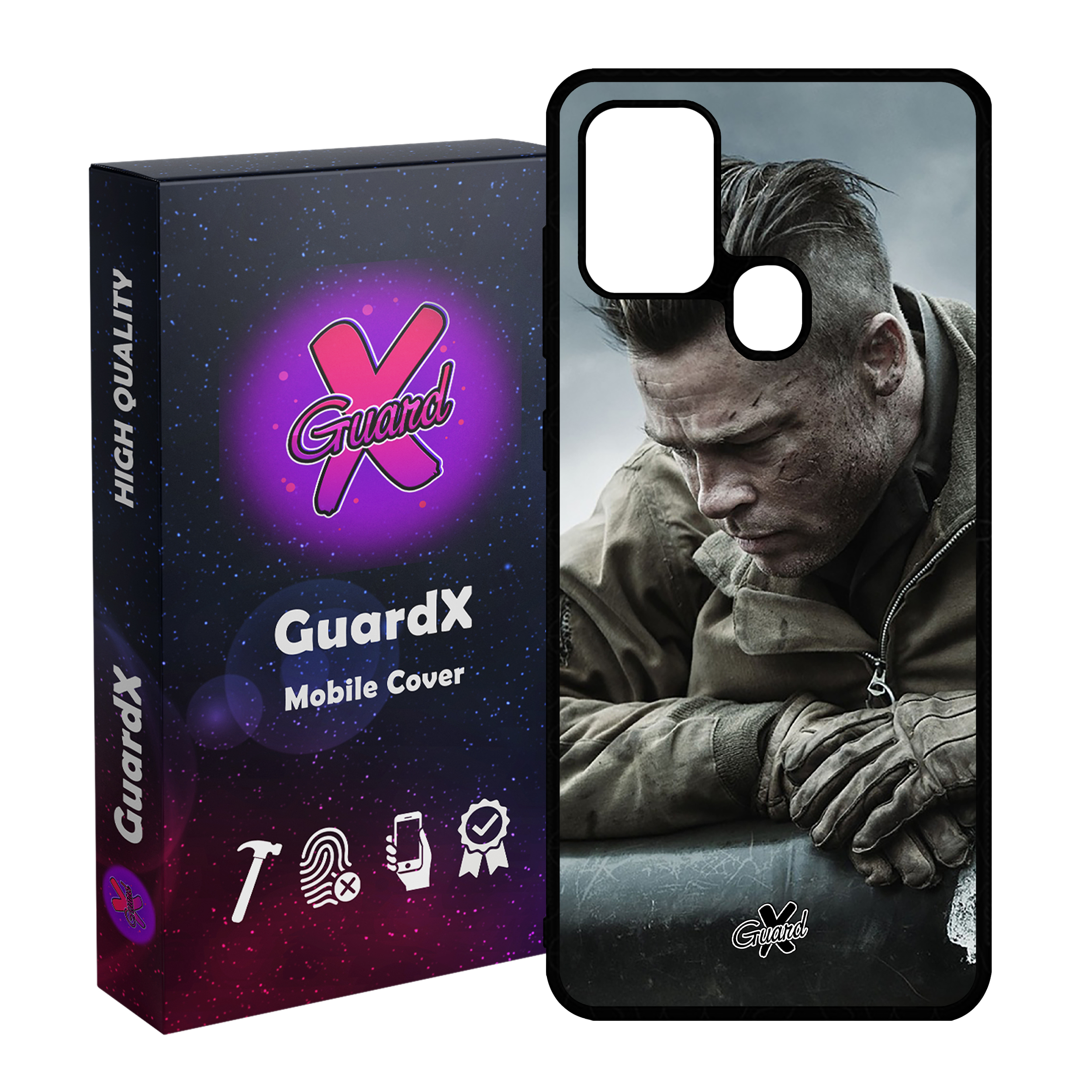 کاور گارد ایکس طرح Brad Pitt مدل Glass10134 مناسب برای گوشی موبایل سامسونگ Galaxy A21s