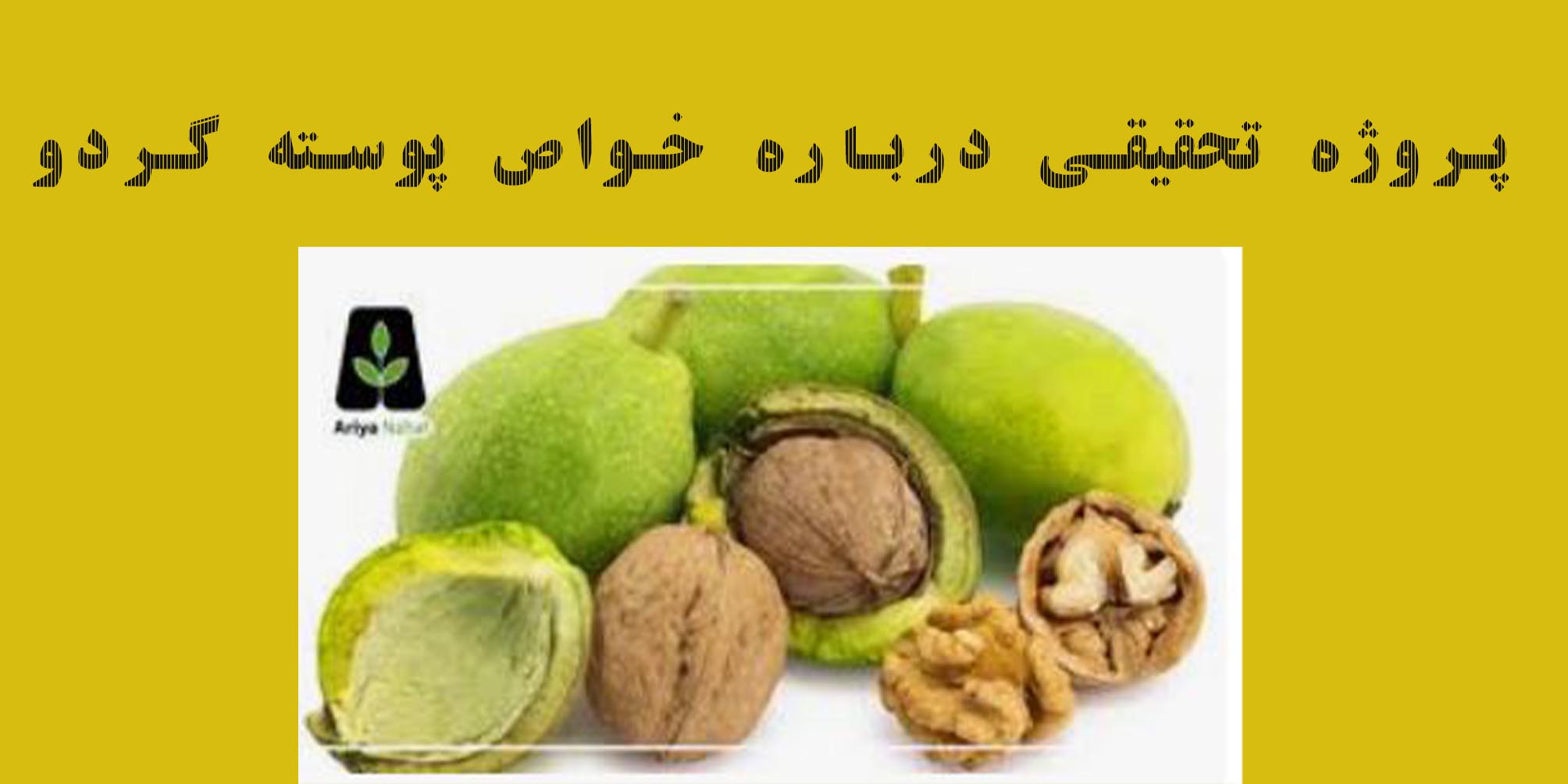 پوسته گردو و خواص پوسته گردو و اثرات آنتی اكسیدانی عصاره و پودر پوست سبز گردو