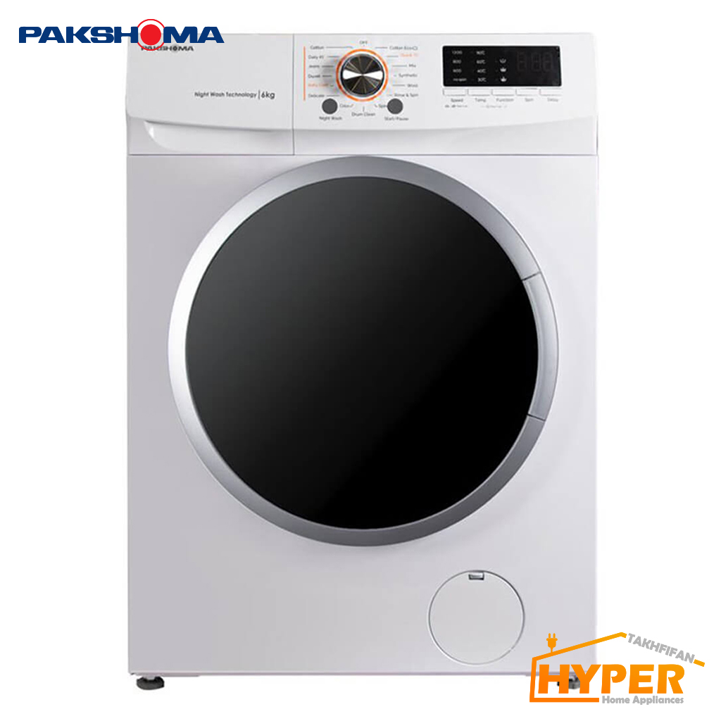 ماشین لباسشویی پاکشوما TFU-63100 WT سفید 6 کیلویی