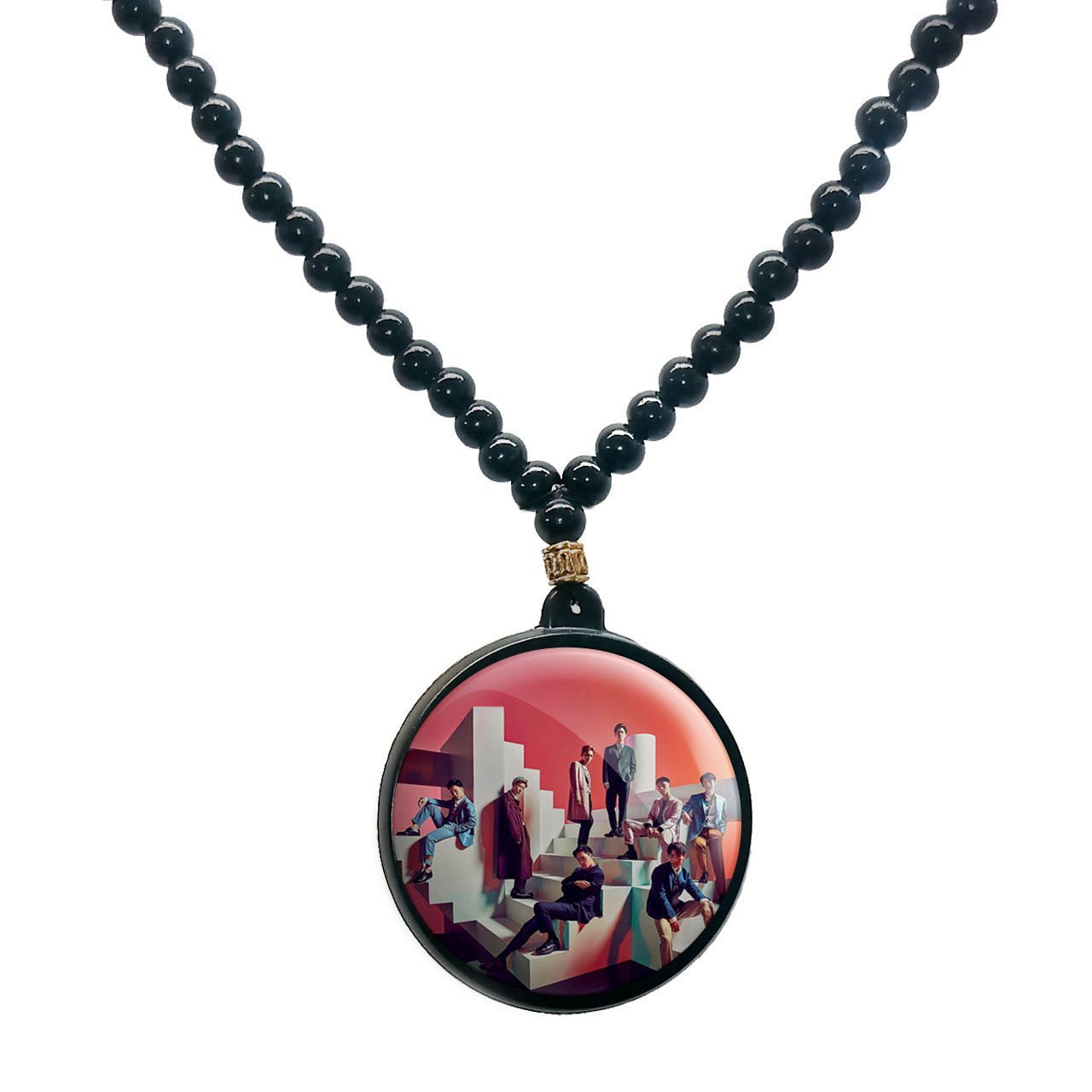 گردنبند پرمانه طرح exo کد pmd.13948 مدل دو طرفه