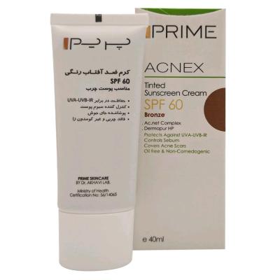کرم ضد آفتاب رنگی فاقد چربی پریم SPF60