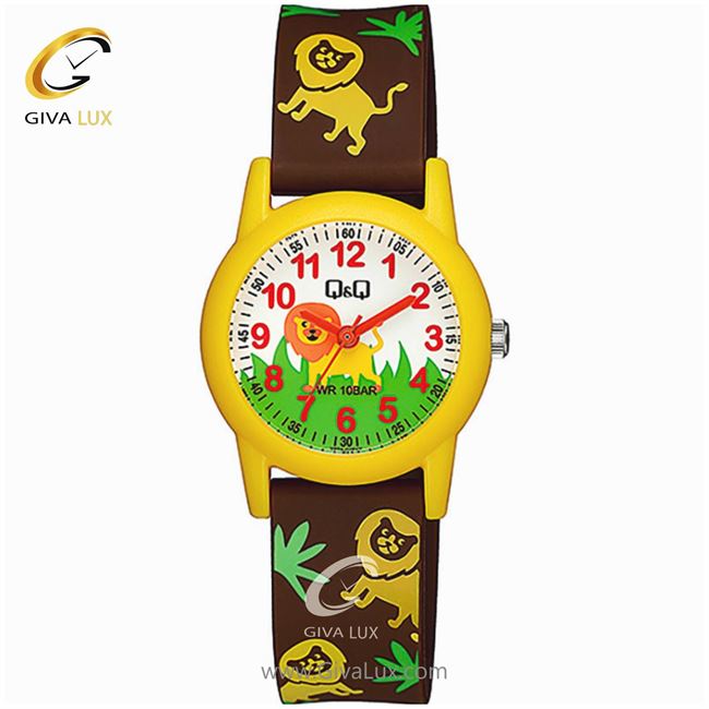 ساعت مچی اورجینال کیو اند کیو بچه گانه زرد | قهوه ای | سفید | کد رفرنس V22A019VY