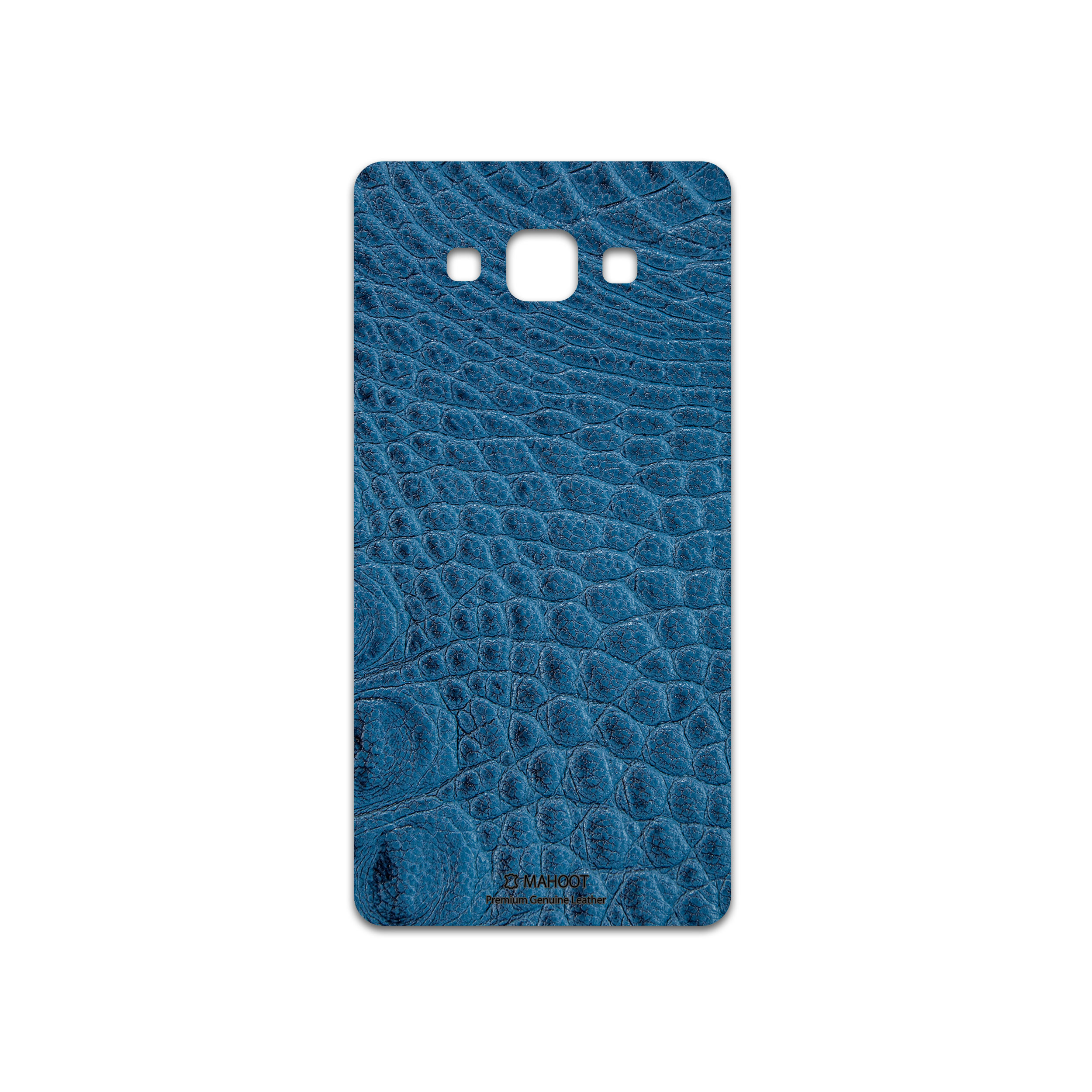 برچسب پوششی ماهوت مدل Blue-Crocodile-Leather مناسب برای گوشی موبایل سامسونگ Galaxy A7 2015