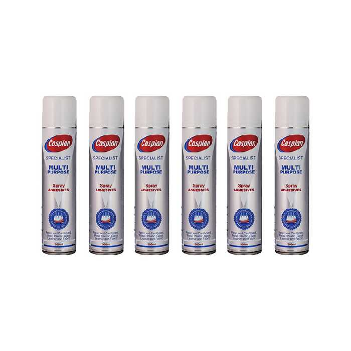 اسپری چسب کاسپین مدل CAS حجم 300 میلی لیتر مجموعه 6عددی