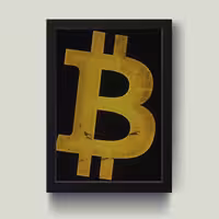 تابلو مدل Bitcoin بیت کوین M1405-b | دنیای قاب