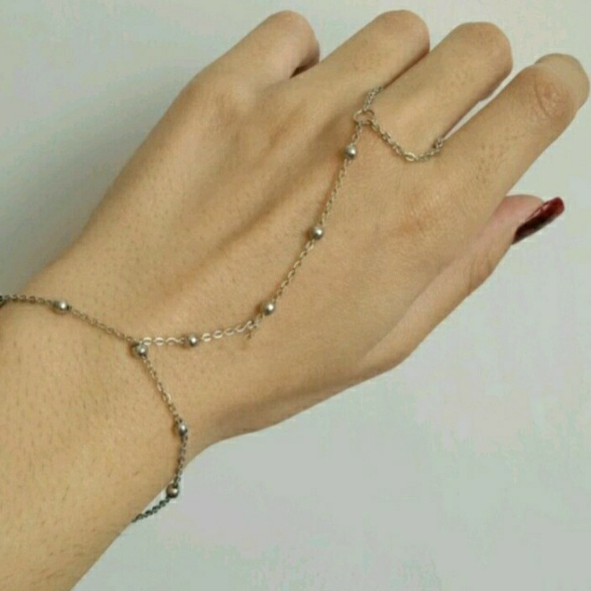 دستبند(تمیمه) زنجیری استیل توپی