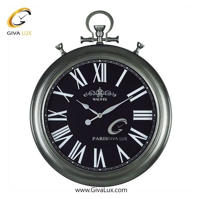ساعت دیواری اورجینال والتر آلیاژ فلزی مشکی| کد رفرنس 5123