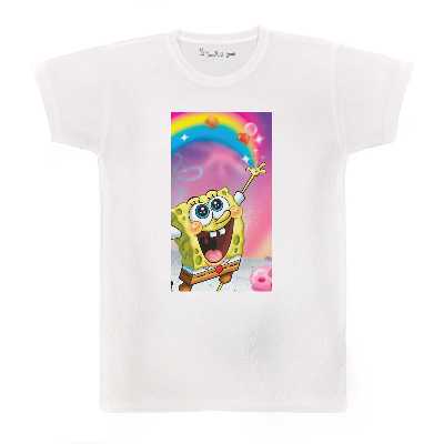 تی شرت بچگانه پرمانه طرح باب اسفنجی کد pmt.3400