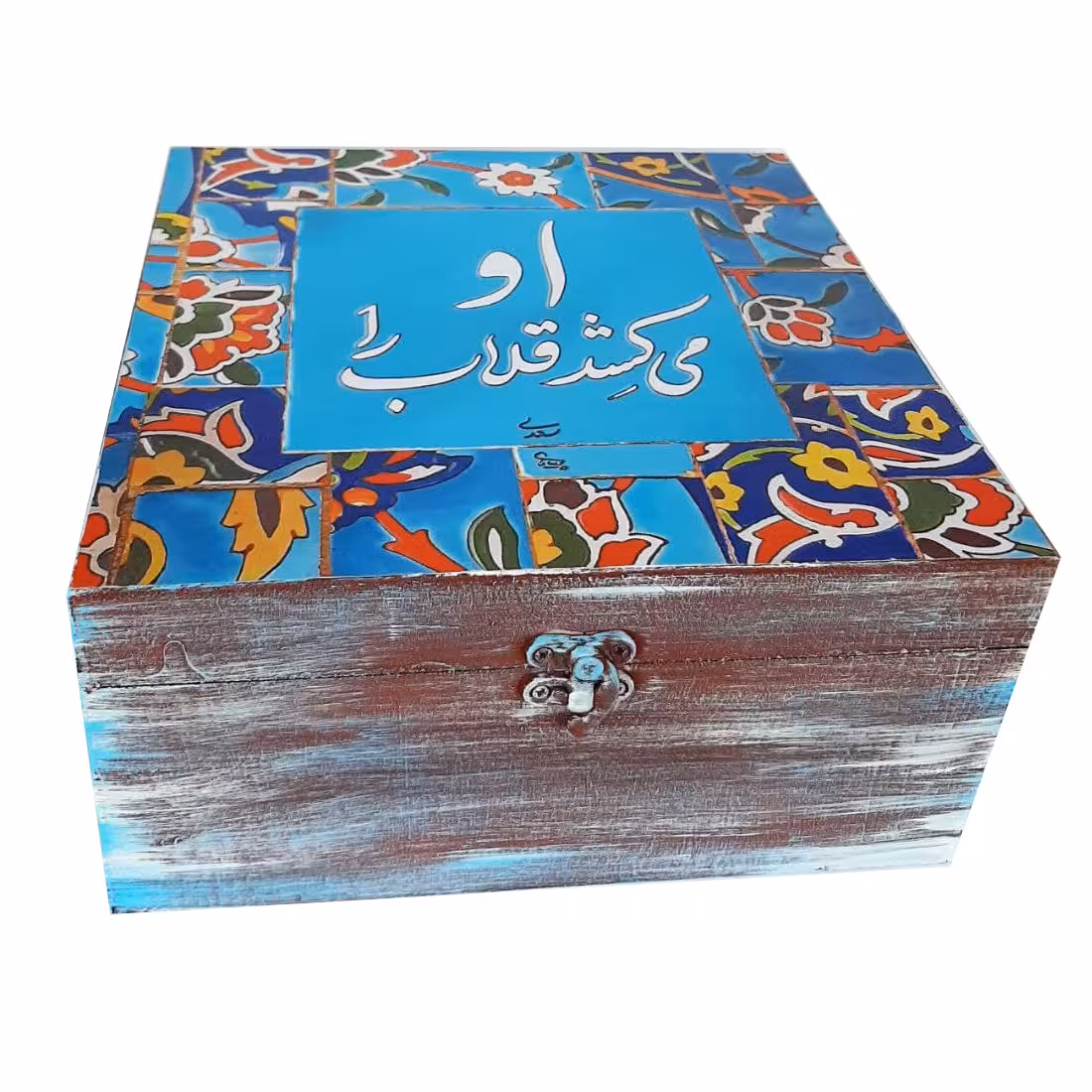 جعبه چای کیسه ای مدل سنتی طرح کاشی کد 44