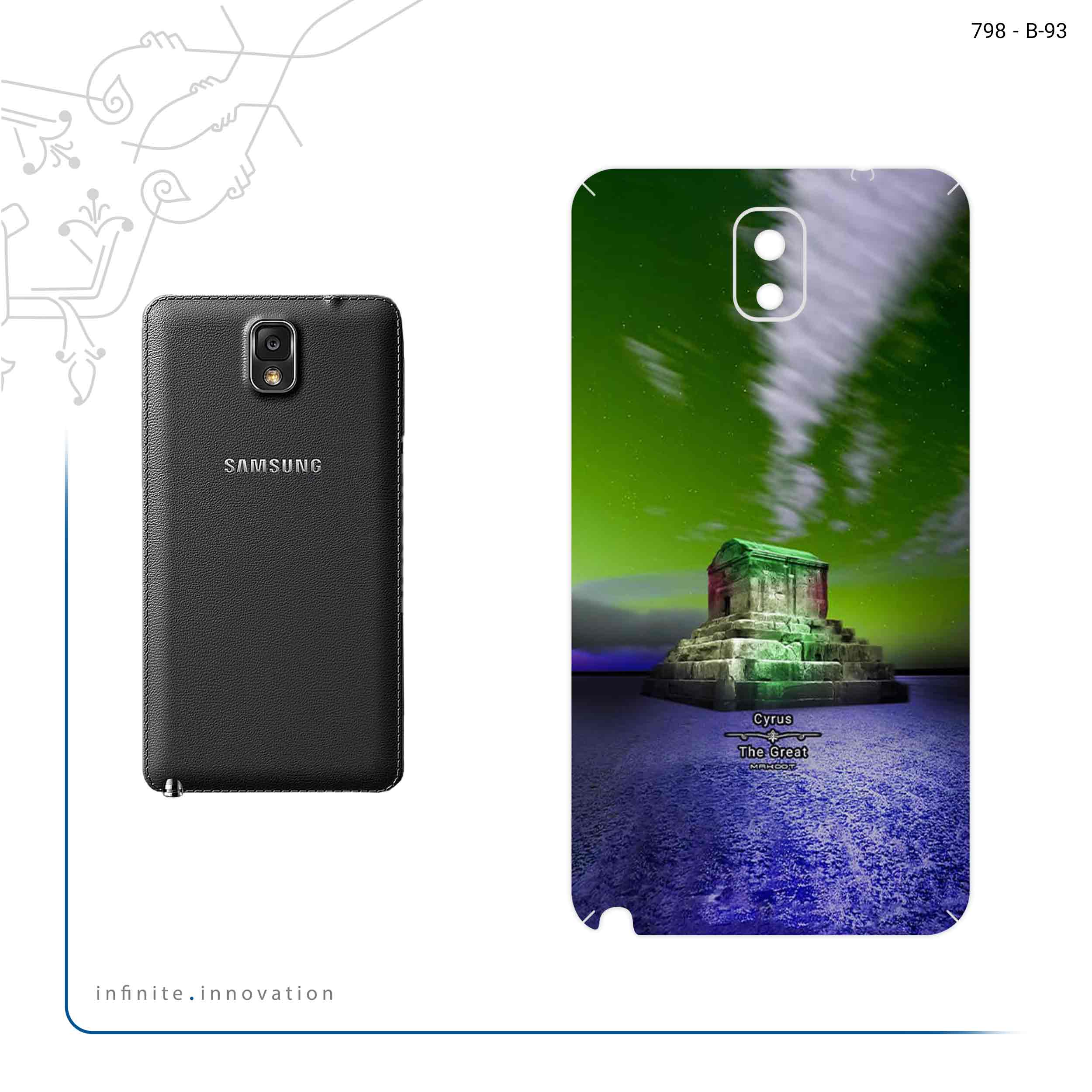 برچسب پوششی ماهوت مدل Tomb of Cyrus the Great مناسب برای گوشی موبایل سامسونگ Galaxy Note 3