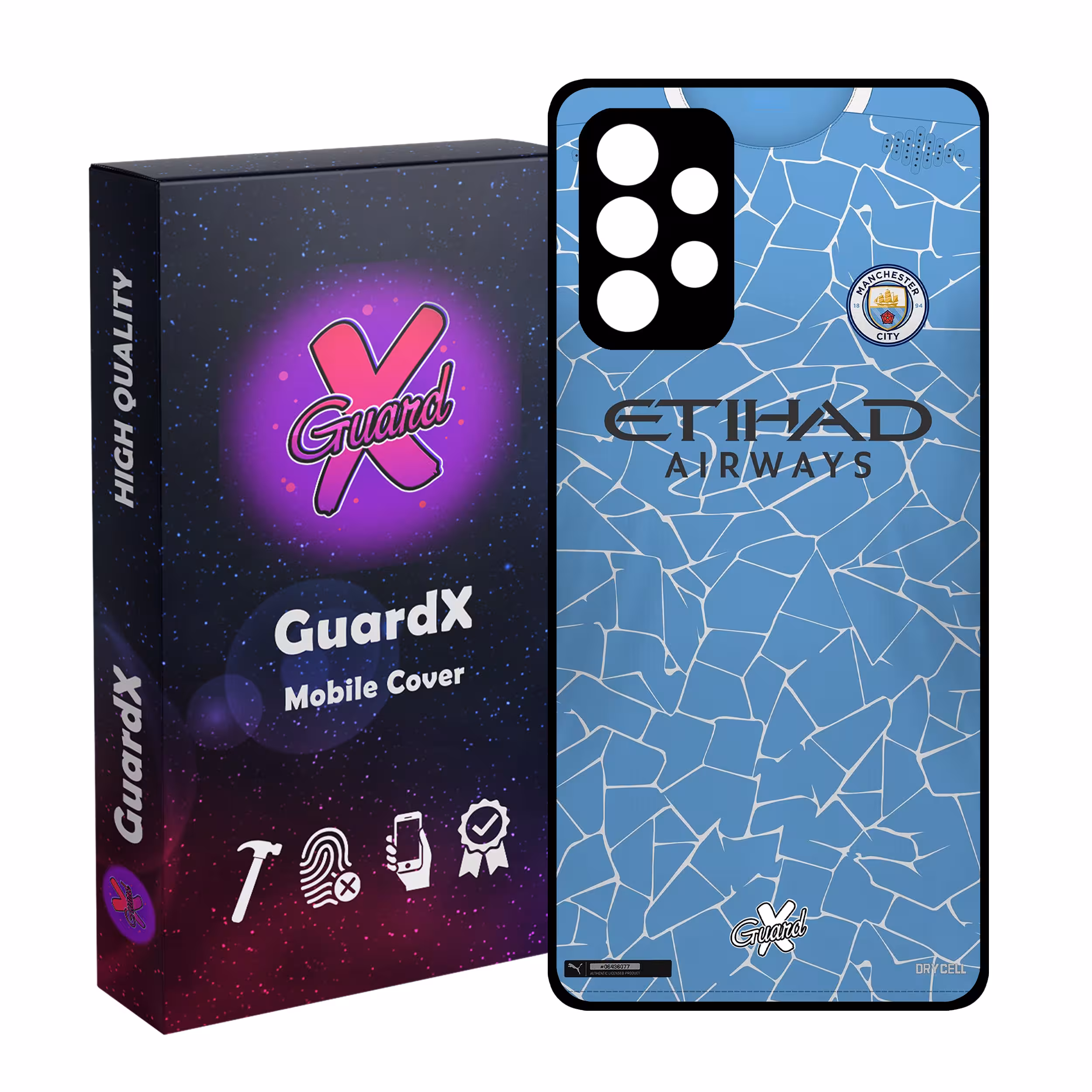 کاور گارد ایکس طرح Manchester City مدل Glass10249 مناسب برای گوشی موبایل سامسونگ Galaxy A52