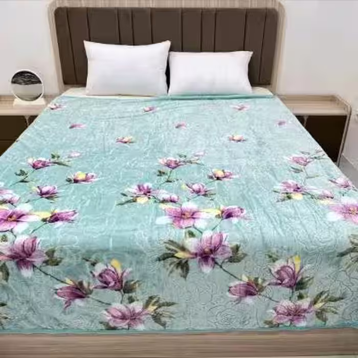 پتو دو نفره ابریشمی گل برجسته