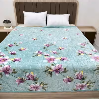 پتو دو نفره ابریشمی گل برجسته