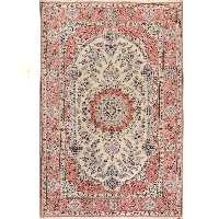 فرش دستباف 6 متری نایین مدل لچک ترنج کد 23 یک جفت