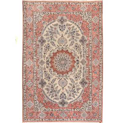 فرش دستباف 6 متری نایین مدل لچک ترنج کد 23 یک جفت