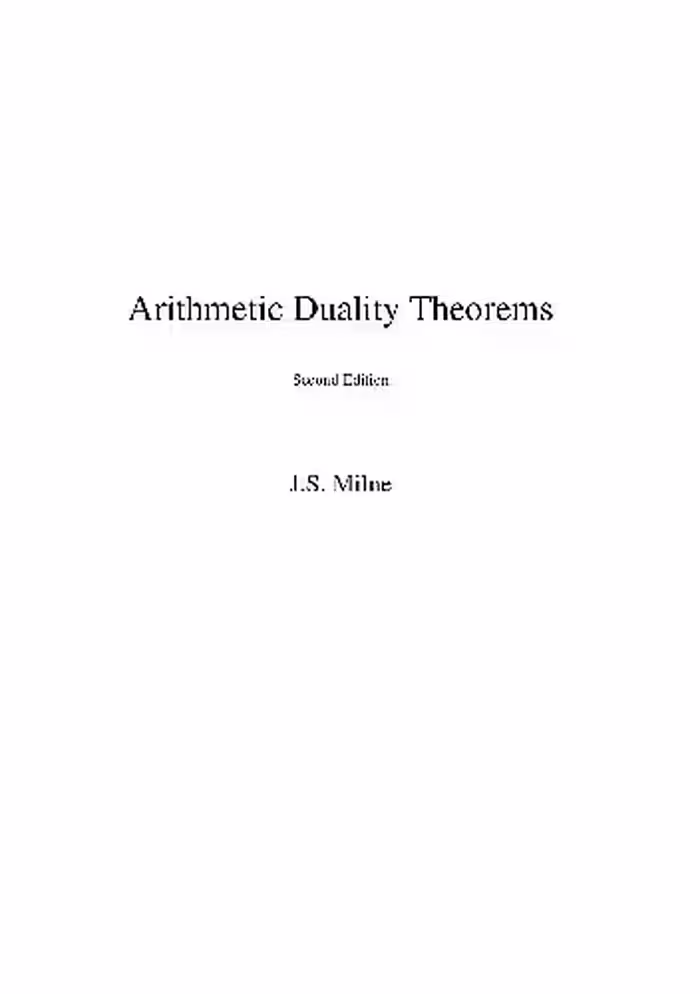 خرید و دانلود نسخه کامل کتاب Arithmetic Duality Theorems