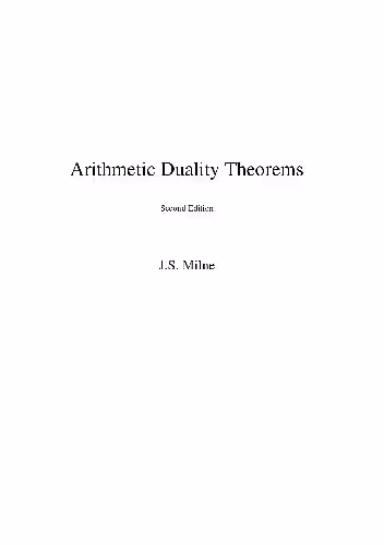 خرید و دانلود نسخه کامل کتاب Arithmetic Duality Theorems