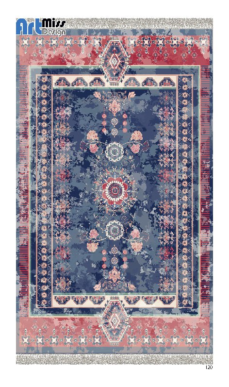 فرشینه و قالیچه درجه1 در ابعاد متنوع با ترمز فرش زمینه سورمه ای