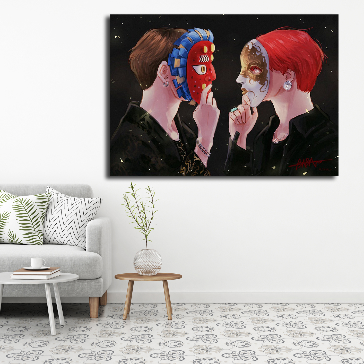 تابلو شاسی مدل taekook fanart کد 16