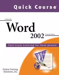 خرید و دانلود نسخه کامل کتاب Quick Course in Microsoft Word 2002