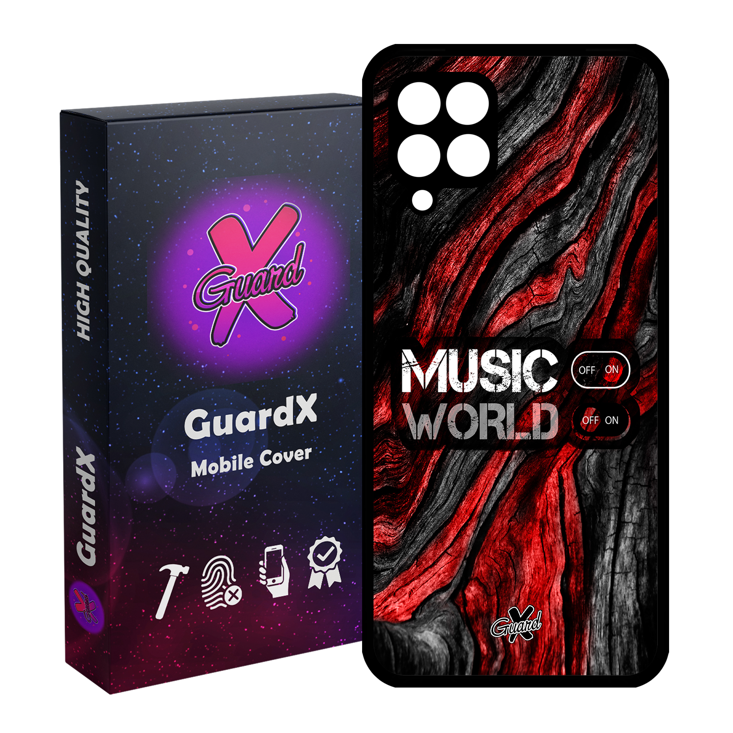 کاور گارد ایکس طرح Music مدل Glass10160 مناسب برای گوشی موبایل سامسونگ Galaxy M32 4G / F22