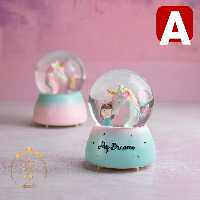 گوی موزیکال برفی یونیکورنی | کد D17