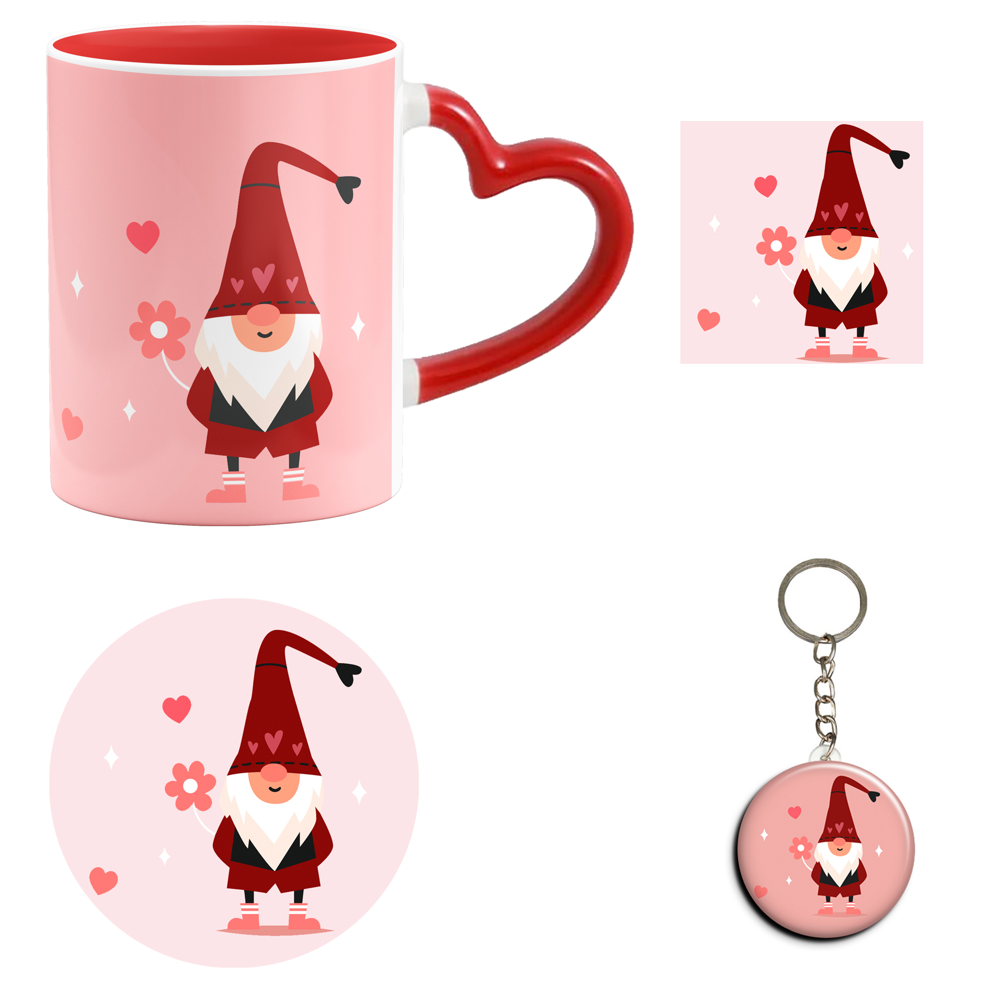 ست هدیه ماگ مدل روز عشق طرح عاشقانه کد M28