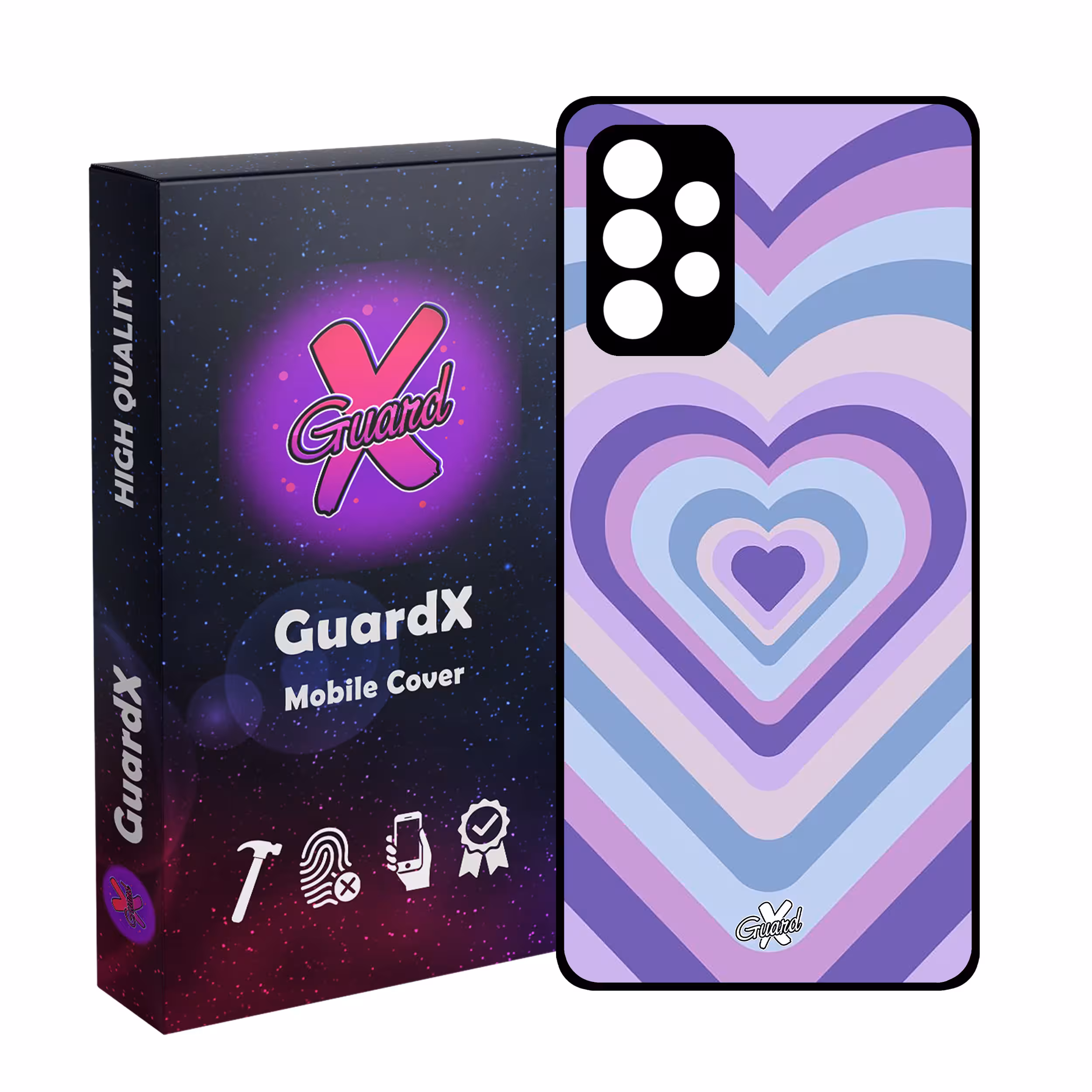 کاور گارد ایکس طرح قلب مدل Glass10534 مناسب برای گوشی موبایل سامسونگ Galaxy A52/A52S
