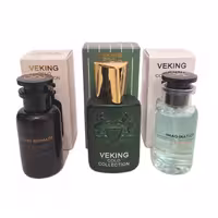 پک اقتصادی سه عددی عطر های مردانه ویکینگ کالکشن مدل لویی ویتون ایمجینیشن , لویی ویتون آمبر نومد, مرالی هالتان حجم 25 میل