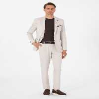 کت و شلوار مردانه بژ پیرکاردین - فروشگاه لباس شهرمون